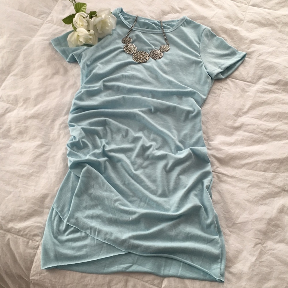 Light blue T-shirt dress